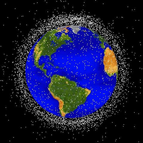 A graphic released by NASA helps to illustrate the density and position of a cloud of space junk that circles the earth. Tiangong 1 is expected to re-enter Earth's atmosphere soon, although the risk to people and property on the ground is considered low.
