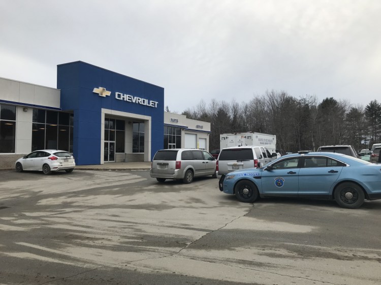 Police were called to the Varney Chevrolet dealership on Somerset Avenue in Pittsfield where the body of a young woman was discovered in the trunk of a locked Chevy Malibu that had been towed from the Wal-Mart in Palmyra on Friday.