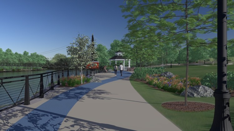The Mitchell family has donated $100,000 in honor of the late Robert and Paul Mitchell and their parents, George and Mary Mitchell, to build the $1.5 million RiverWalk alongside the Kennebec River at Head of Falls in Waterville. The city plans to name the gazebo for the Mitchell family.