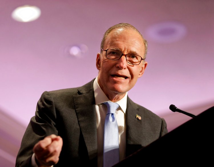 Larry Kudlow speaks at the New York State Republican Convention in this 2014 photo. For a decade and a half, he's been a fixture on CNBC. Now he'll be chairman of  the White House's National Economic Council.
