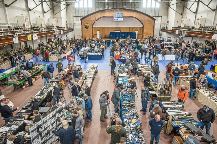 The 42nd annual Twin Cities Gun Show at the Lewiston Armory over the weekend featured many guns and gun-related products. 