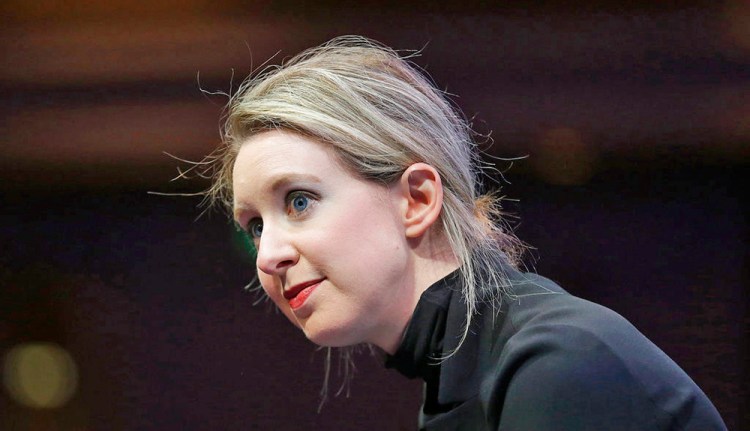 Elizabeth Holmes, founder and CEO of Theranos, speaks at the Fortune Global Forum in San Francisco on Nov. 2, 2015. Holmes and Theranos created elaborate technology demonstrations in which they showcased their own proprietary analyzers, but actually processed the samples on machines made by other vendors, the SEC says.