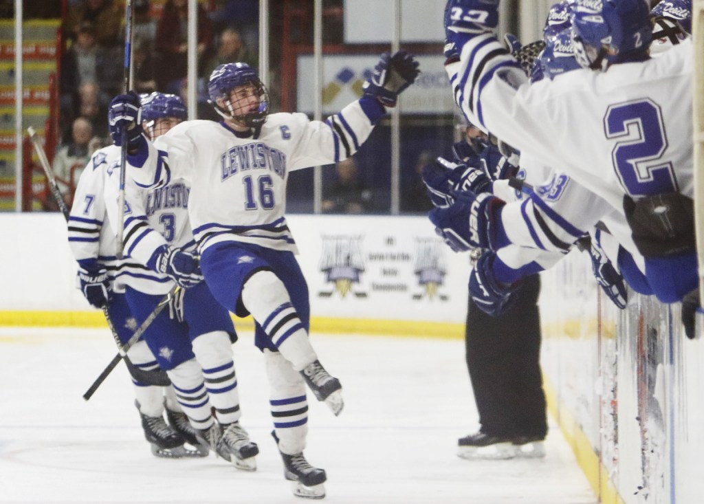Alex Robert scored a key third-period goal for Lewiston in the state final, but in typical fashion deflected the credit to his teammates.