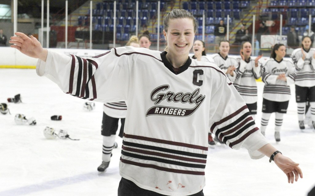 After frustrating losses for her team in the regional final the previous two seasons, Courtney Sullivan was a dominant force this winter in Greely/Gray-New Gloucester's run to a state title.