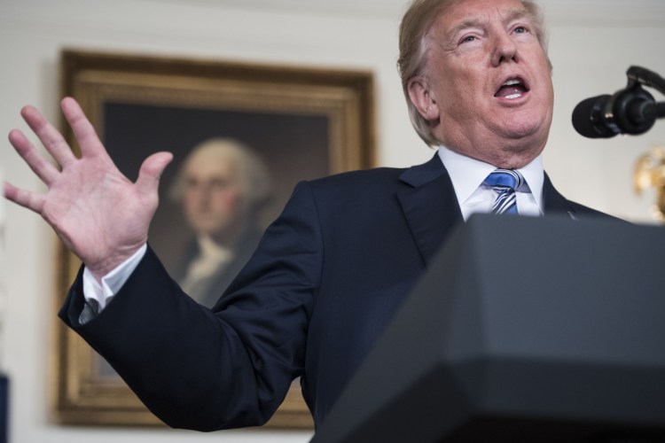 President Trump fired off tweets on Sunday and Monday in which he vented, sometimes in all-caps, about immigration laws he derided as "ridiculous" and "dumb" and about border enforcement he deemed dangerously lax.