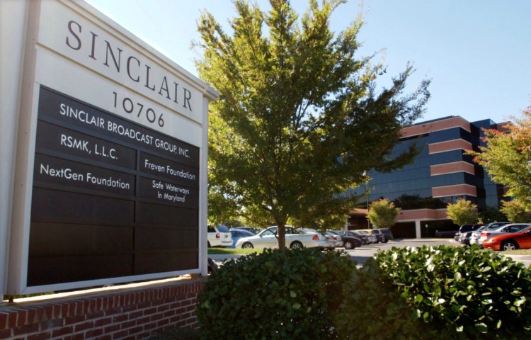Sinclair Broadcast Group's headquarters in Hunt Valley, Md.  A letter writer finds it disturing that the owner of 200 TV stations, including WGME in Portland, broadcasts "fake news" propaganda.