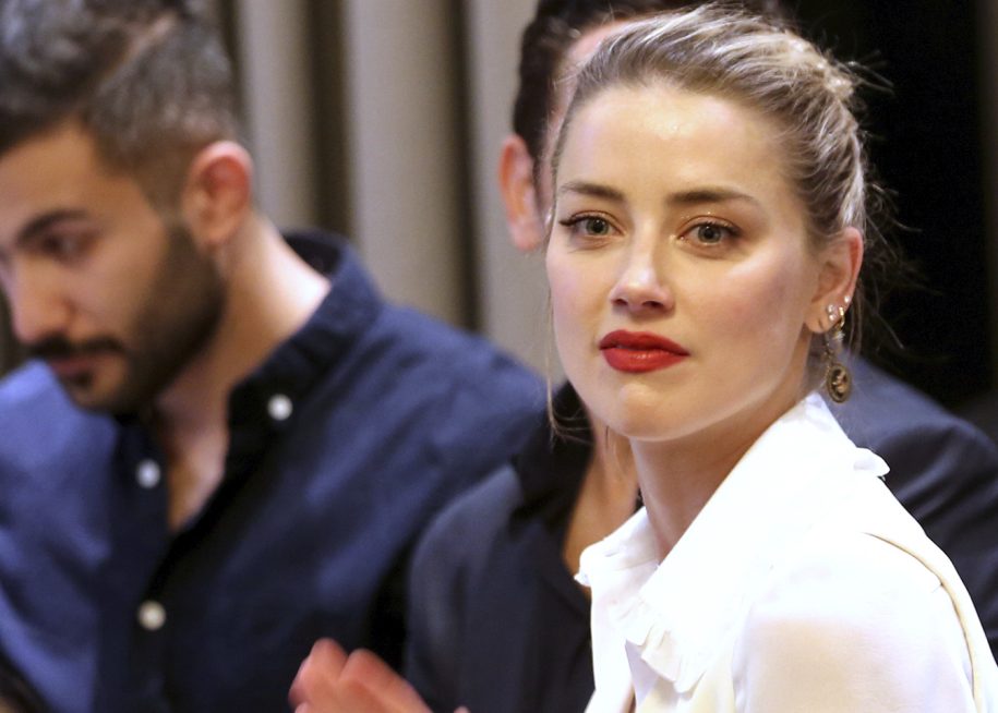 American actress Amber Heard meets with Syrian refugees and medical volunteers in Amman.
