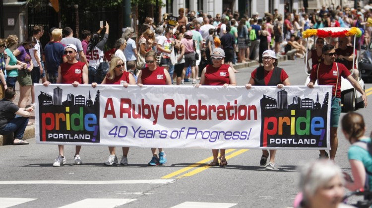 The 2014 Pride Portland parade marks the 40th anniversary of the Maine LGBTQ movement's founding. New measures welcome the event's sponsors "while not letting profit rule," a reader says.