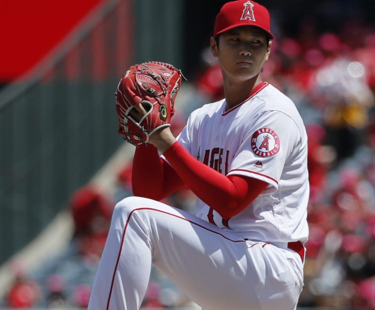 Shohei Ohtani took a perfect game into the seventh inning in his second major league start for the Angels.