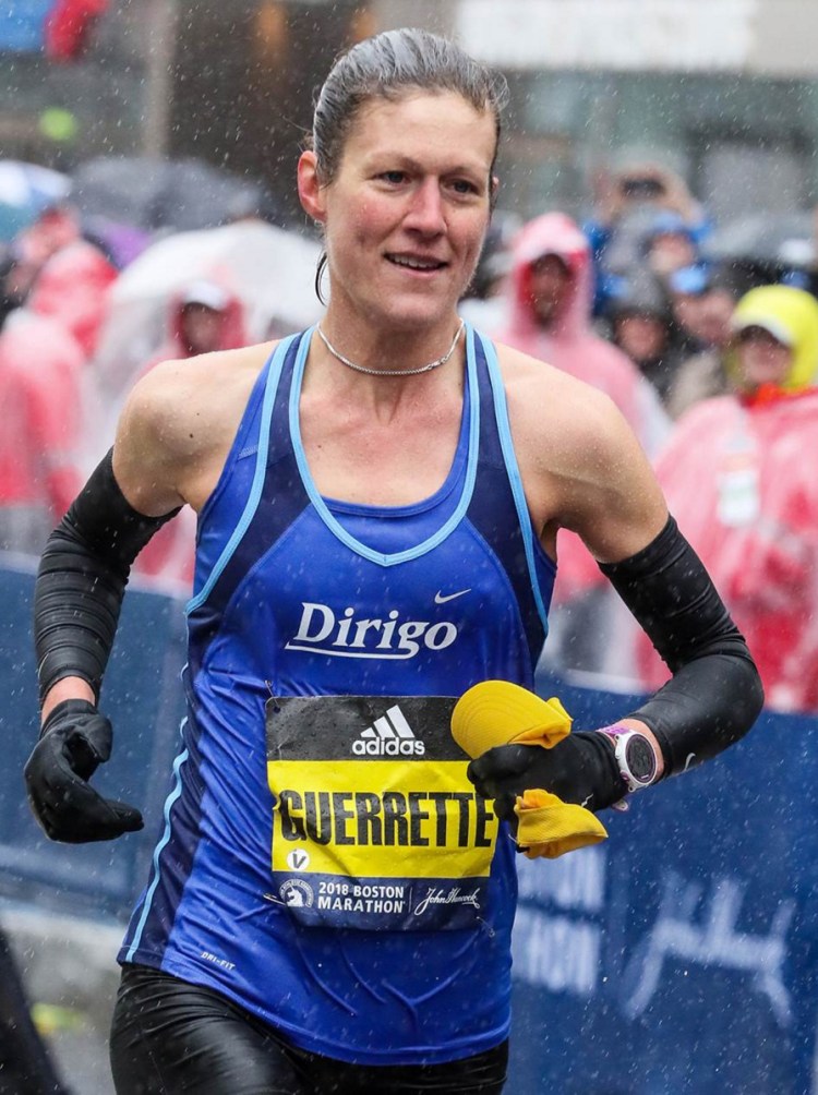 Tracy Guerrette, of St. Agatha,
was the top Maine women's finish at the Boston Marathon, running 2:54:02