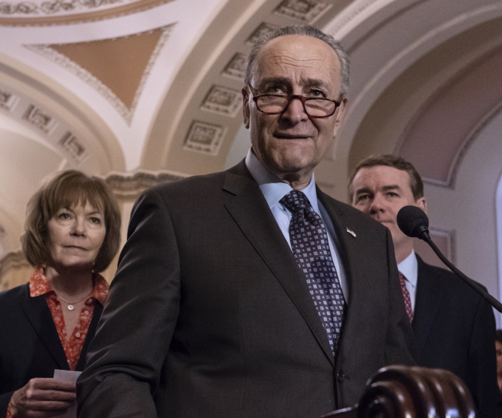 Senate Minority Leader Chuck Schumer, D-N.Y., says his thinking has 'evolved' on marijuana, and now favors its decriminalization at the federal level.
Associated Press/J. Scott Applewhite