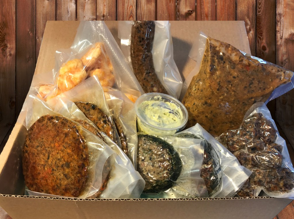 Veggie burger company Freshiez is hoping to raise enough money to launch the Meatless Butcher Box subscription service. Each box will always include burgers, taco crumbles and steak filets with vegan butter. Additional items will change each month and might include hot dogs, sausages or jerky.