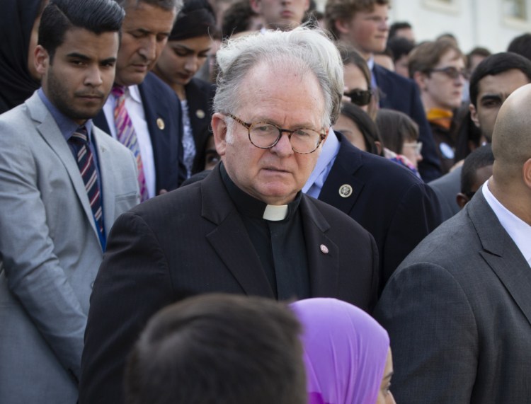 The Rev. Patrick Conroy, a Roman Catholic priest from the Jesuit order, has been forced out after seven years as House chaplain by Speaker Paul Ryan, following complaints by some lawmakers who claimed he had become too political, among other instances praying for fairness in congressional tax legislation.