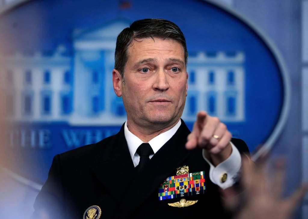 White House physician Dr. Ronny Jackson speaks to reporters during the daily press briefing in January in Washington.
Associated Press/Manuel Balce Ceneta