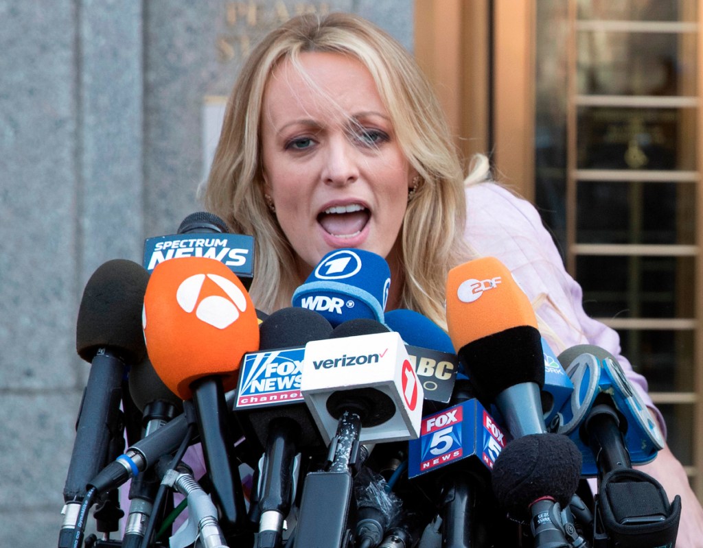 Adult film actress Stormy Daniels filed a defamation complaint against President Trump in federal court in New York on Monday. At issue is a tweet Trump made in which he dismissed a composite sketch that Daniels says depicts a man who threatened her in 2011 to stay quiet about her alleged sexual encounter with Trump.