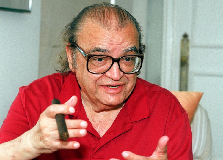 Author Mario Puzo talks during an ireporter in New York in 1996.