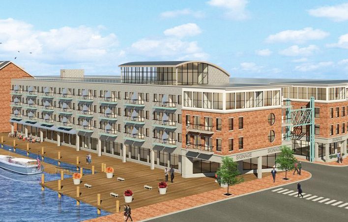 The original rendering from 2017 for the Fisherman's Wharf redevelopment proposal. 