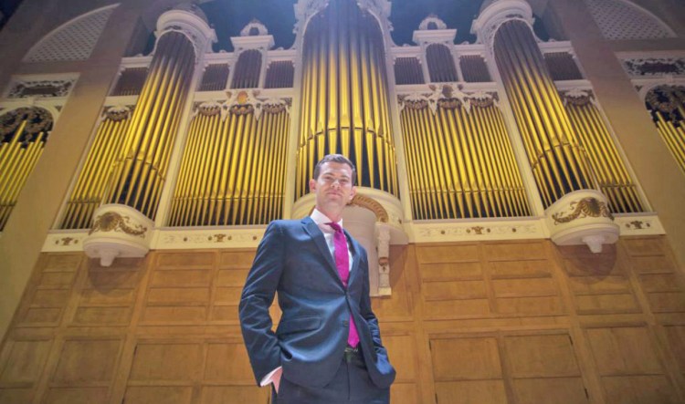 James Kennerley performed his first concert as Portland's municipal organist Wednesday.