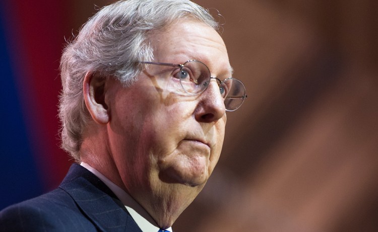 Majority Leader Mitch McConnell will be defending a narrow 51-49 majority in November.