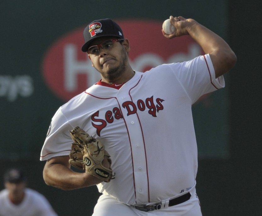 Sea Dog starting pitcher Dedgar Jimenez was a little rusty to start Tuesday's opener at Hadlock Field, but then settled down.