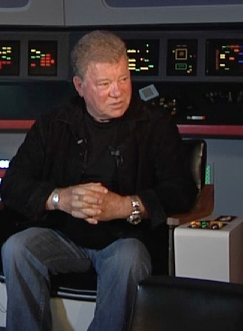 William Shatner takes command aboard a replica of the Starship Enterprise on Friday in Ticonderoga, N.Y.
