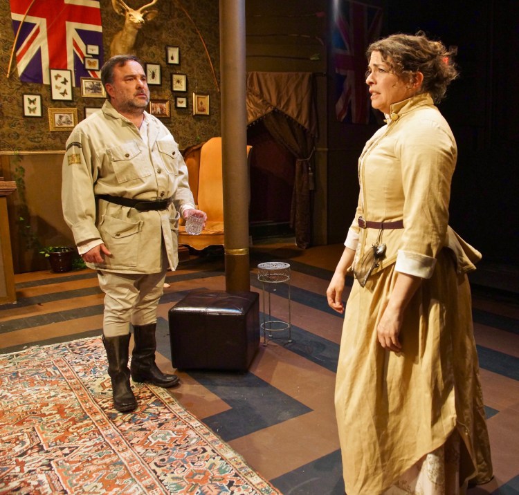 Brent Askari as Sir Harry Percy and Janice Gardner as Phyllida Spotte-Hume.