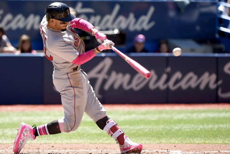 Mookie Betts leads the majors in runs scored with 42, which is exactly what you want out of a leadoff batter. He also shares the major league lead with 13 homers, a surprise for a guy who scouts projected to hit 15-20.