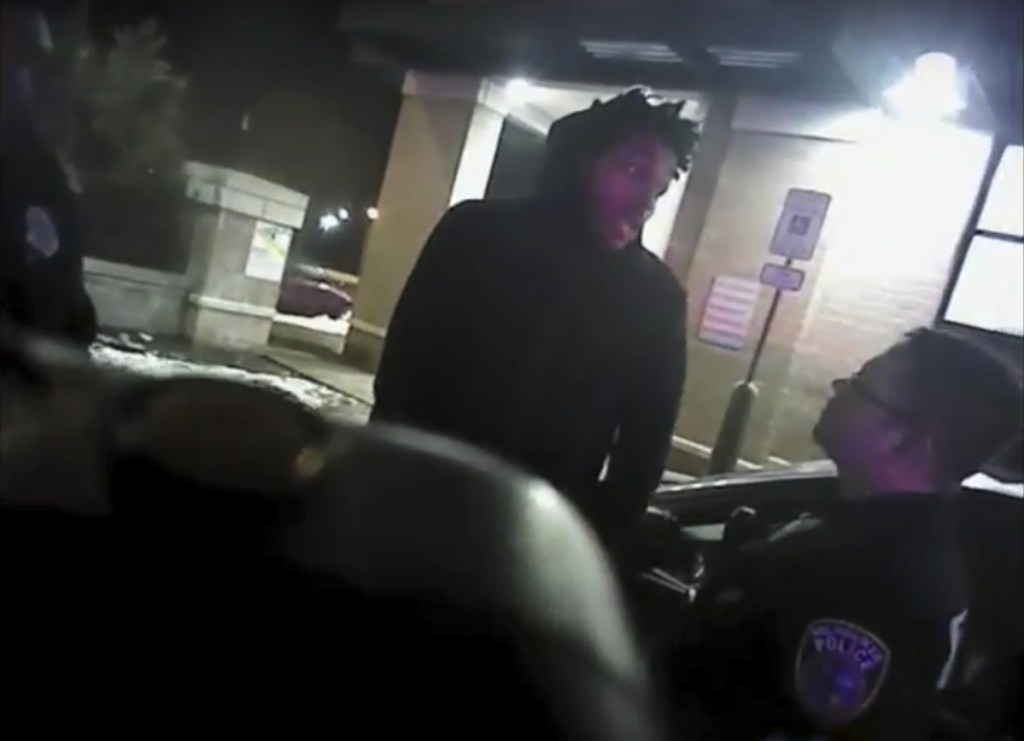 This Jan. 26 police body-camera footage released by Milwaukee Police Department shows Bucks guard Sterling Brown as he talks to arresting police officers before being shot by a stun gun in a Walgreens parking lot. City officials who have viewed the video have expressed concern about how officers conducted themselves. Even leaders of the police department have hinted the video might make them look bad.