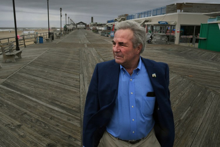 Asbury Park, N.J., Mayor John Moor walks on the city's boardwalk. He was among those who lobbied for a state law that prohibits oil exploration in waters up to 3 miles from shore and bucks the Trump administration's push.