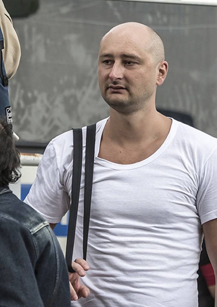 Journalist Arkady Babchenko, shown in 2013, was shot multiple times in his apartment building Tuesday.