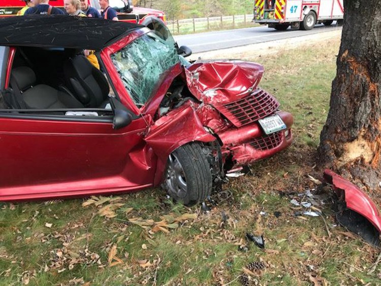 A Wells man was killed in this single-vehicle crash in Gray on Tuesday. 
