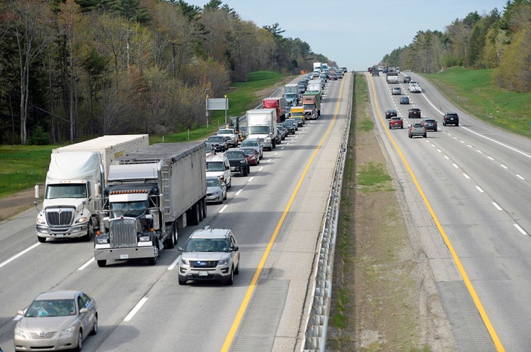 It was bumper to bumper traffic for miles on the  Maine Turnpike northbound after an accident at Mile 40  in Scarborough Tuesday morning. 