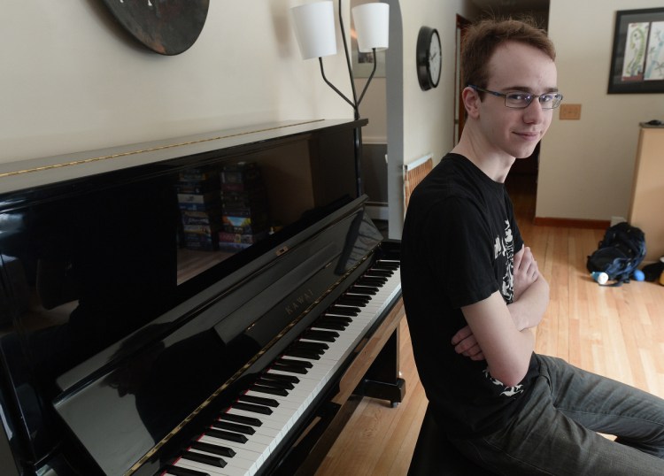 Gregory Pershing, a student at Greely High School in Cumberland, performs and composes jazz. "I love the improvisation part, the idea of being able to express yourself moment to moment," he said.