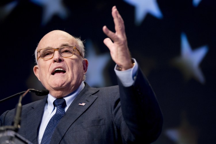 Rudy Giuliani, an attorney for President Trump, says that they would contest any effort to force the president to testify in front of a grand jury but downplays the idea that Trump could pardon himself.