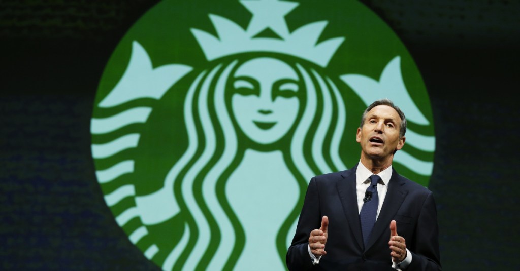 Howard Schultz is stepping down this month as executive chairman of Starbucks Corp., the company said Monday.