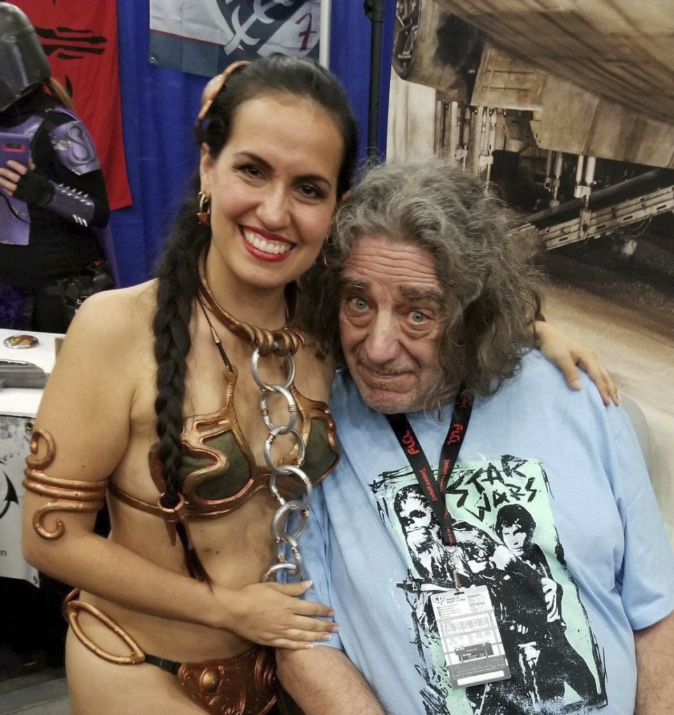 Actress Elisa Arguello and retired actor Peter Mayhew launched the Chewbacca fundraising effort in Texas.