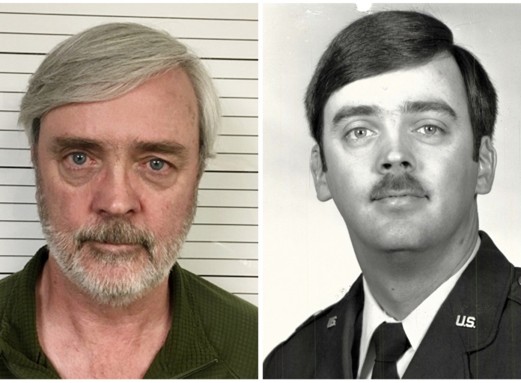 Combination of photos shows William Howard Hughes Jr., left, and one from his time in the U.S. Air Force.