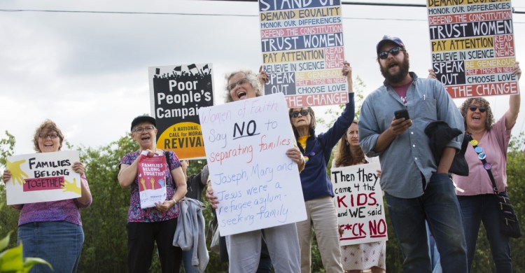 Following in the footsteps of Henry David Thoreau and Martin Luther King, Mainers for Accountable Leadership and the Maine Poor People's Campaign protest last week at U.S. Customs and Border Protection's South Portland office.