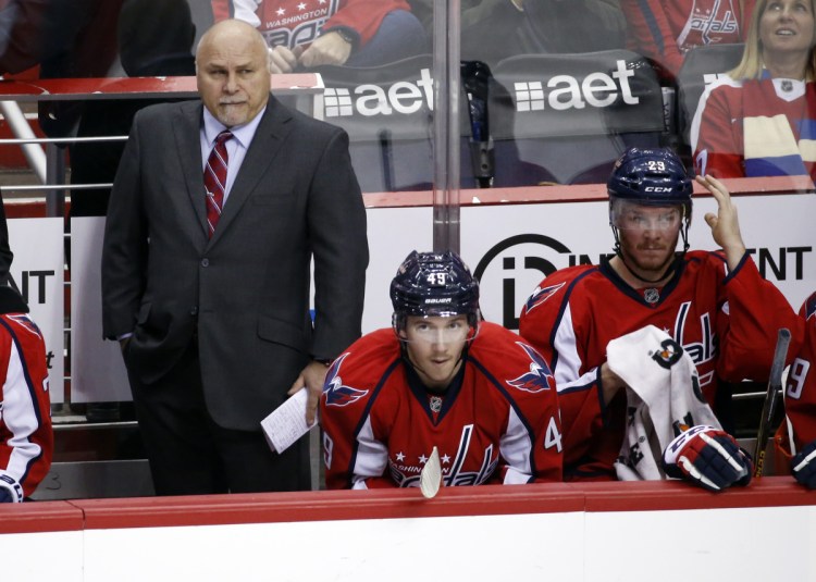 Barry Trotz resigned as coach the Washington Capitals on Monday after four years with the franchise. He led the Capitals to their first Stanley Cup championship this spring. (AP Photo/Alex Brandon)