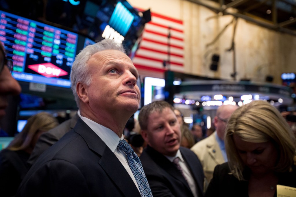 DAVID
NEELEMAN
Neeleman stands on the floor of the New York Stock Exchange in New York on April 11, 2017. MUST CREDIT: Bloomberg photo by Michael Nagle.