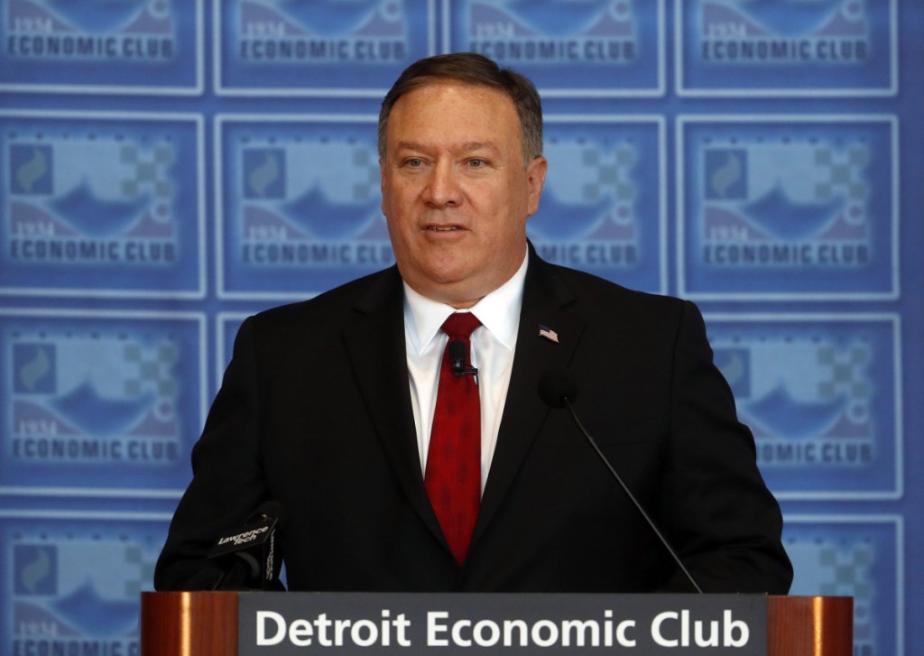 Secretary of State Mike Pompeo, speaking at an Economic Club of Detroit luncheon on Monday, said China has a "predatory economic government" that is "long overdue in being tackled."