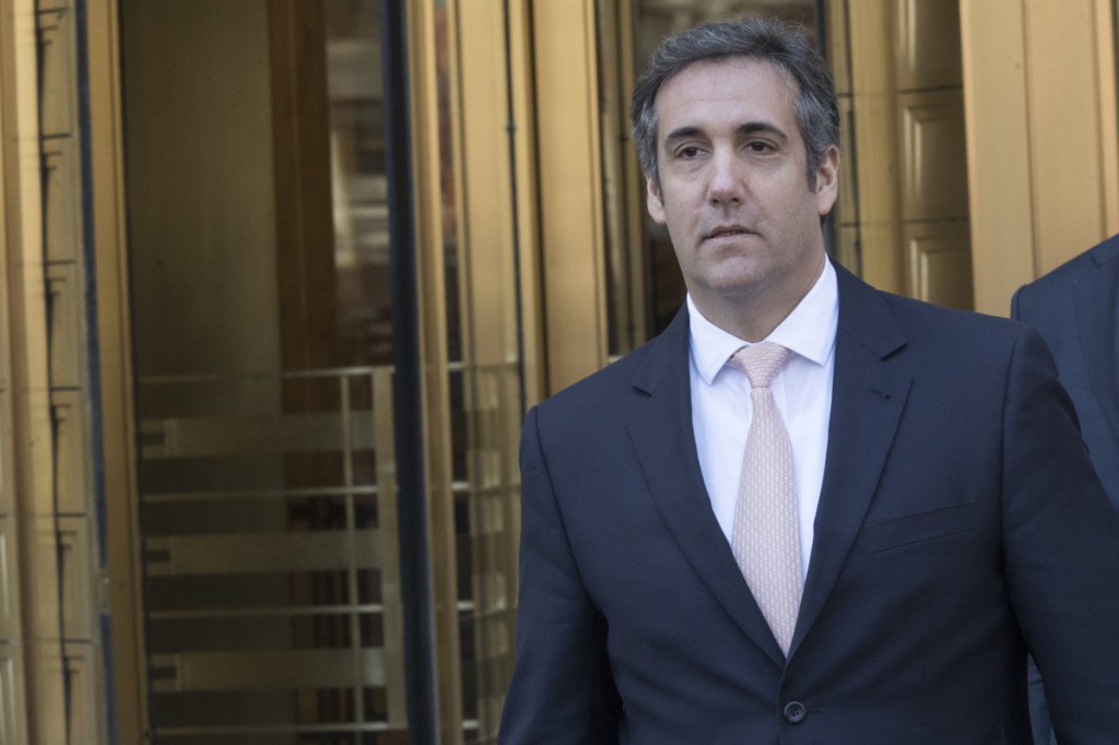 Michael Cohen, President Trump's former personal attorney, leaves federal court in New York earlier this year.