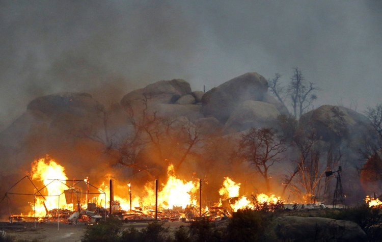 The Yarnell Hill Fire burns in Glenn Ilah near Yarnell, Ariz., on June 30, 2013.