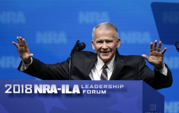 During his speech at the Republican Party convention in Idaho, former U.S. Marine Lt. Col. Oliver North referred to the NRA as the nation's largest "civil rights organization."