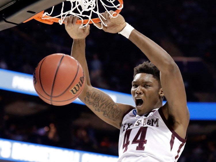 Texas A&M's Robert Williams was selected by the Celtics Thursday night with the 27th pick in the NBA draft.