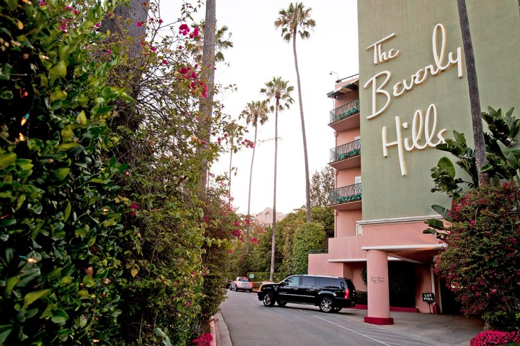 The Beverly Hills Hotel is noted for its celebrity business and private bungalows.