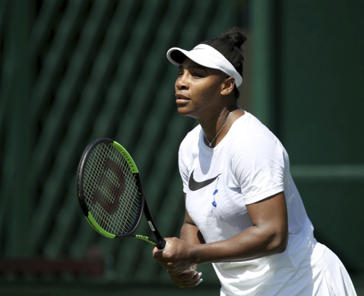 Serena Williams returns to action Monday for the first time since pulling out of the French Open.