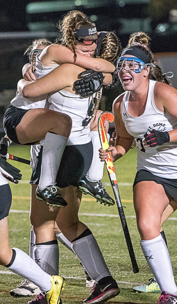 After a dominant regular season, the St. Dom's field hockey team showed it could win tight games, too, capturing the Class C title in double overtime.