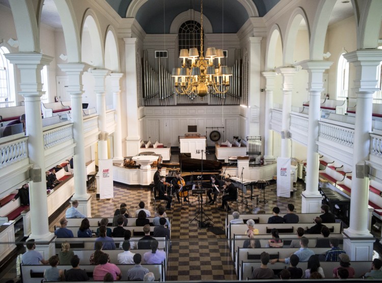 Lorimer Chapel is one of several venues where Atlantic Music Festival concerts will be heard through July 29.