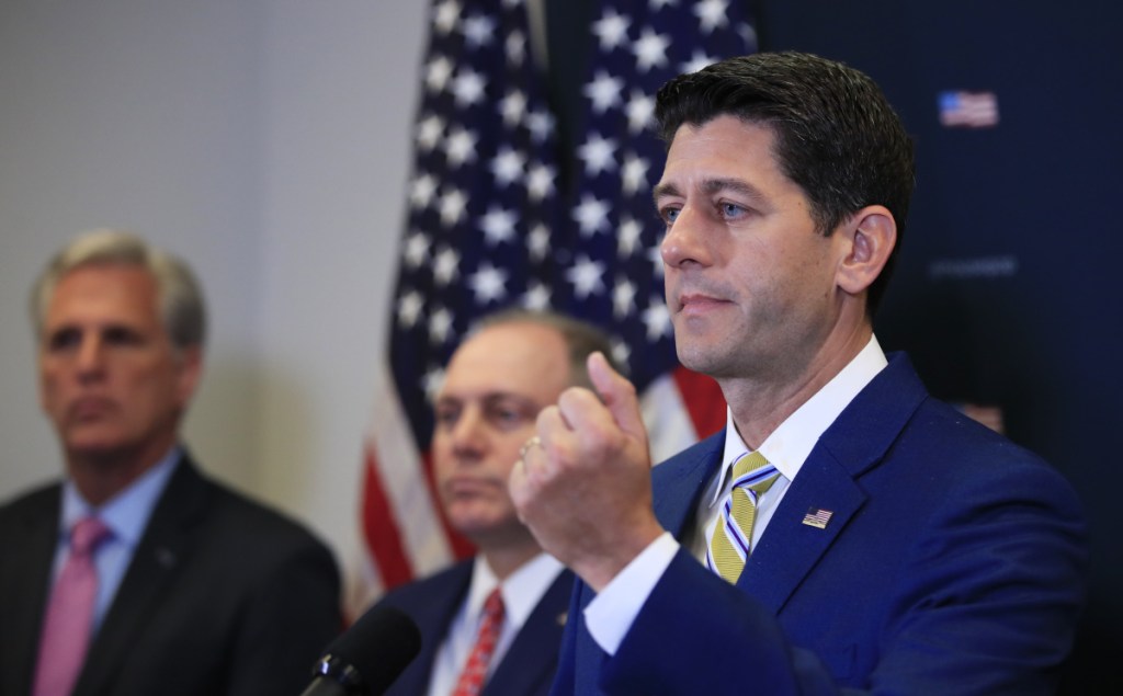 House Speaker Paul Ryan of Wis., right, said Wednesday he supports two panels' efforts to have ex-FBI lawyer Lisa Page answer questions this week about possible agency bias.